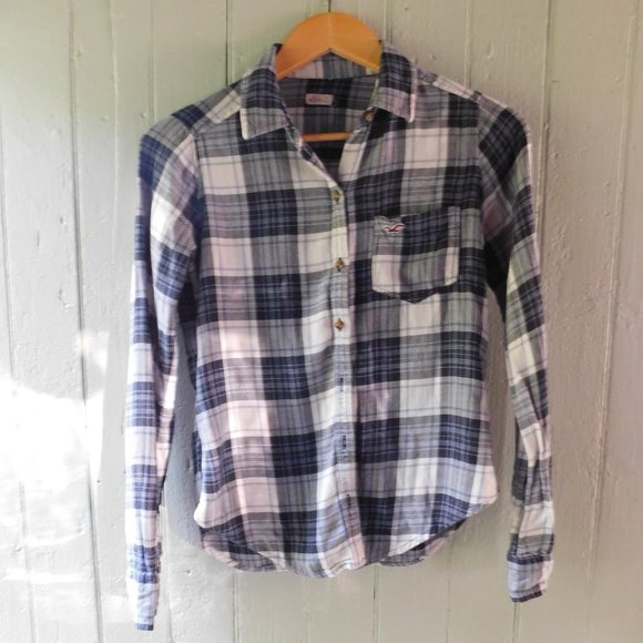 Hollister Tops - Hayride Black & White Shirt